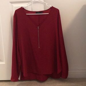 XL red blouse